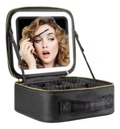 LumiCase - Cosmetiquera profesional con espejo led 💖