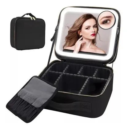 LumiCase - Cosmetiquera profesional con espejo led 💖