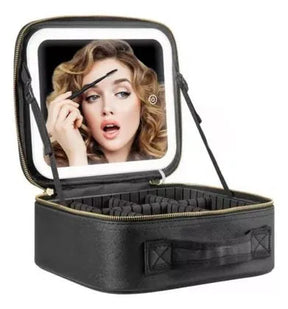 LumiCase - Cosmetiquera profesional con espejo led 💖